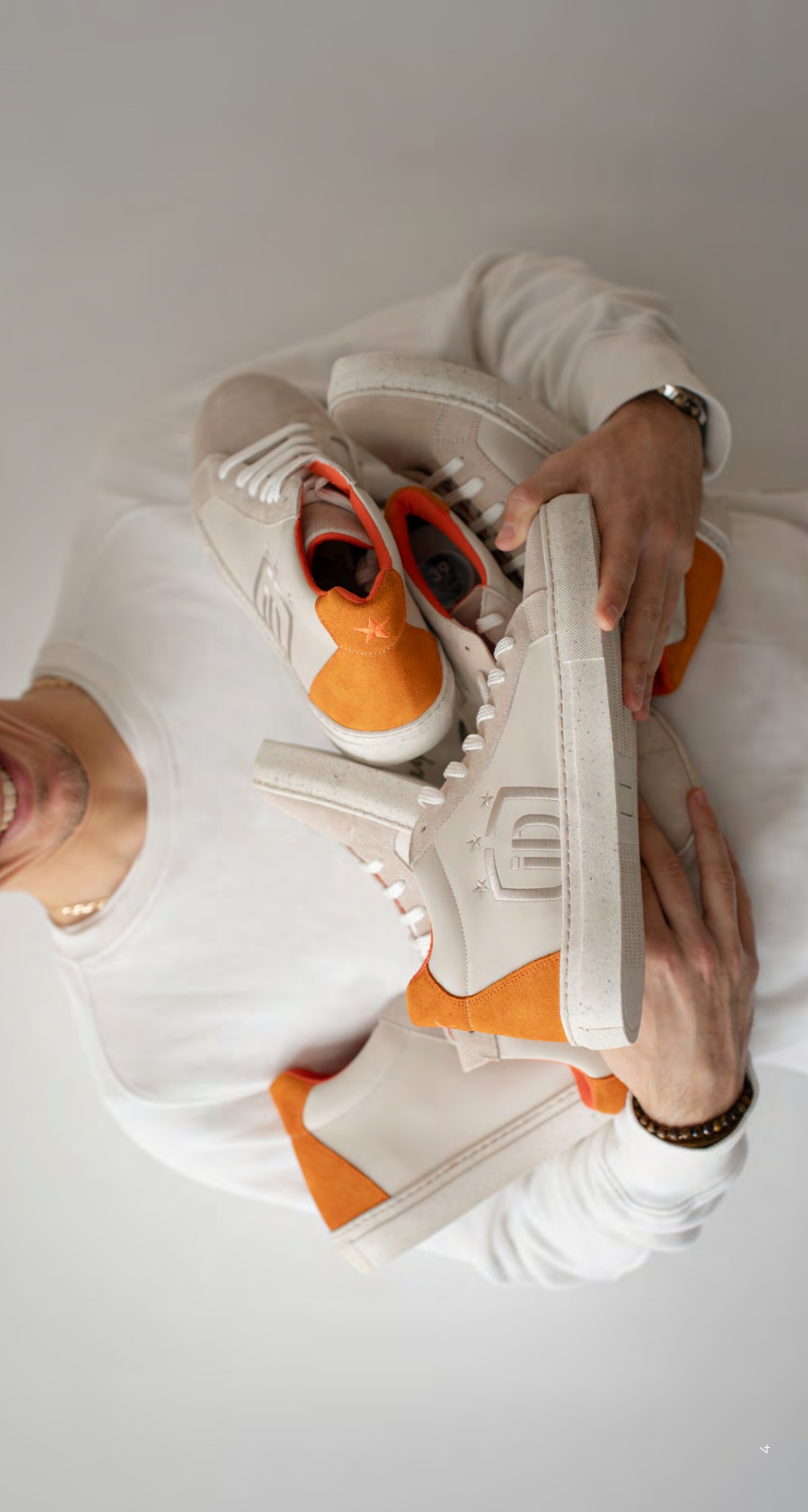 Lifestyle-Aufnahme eines Premium-Sneakers